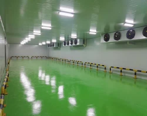 Real scene inside Coca-Cola cold storage