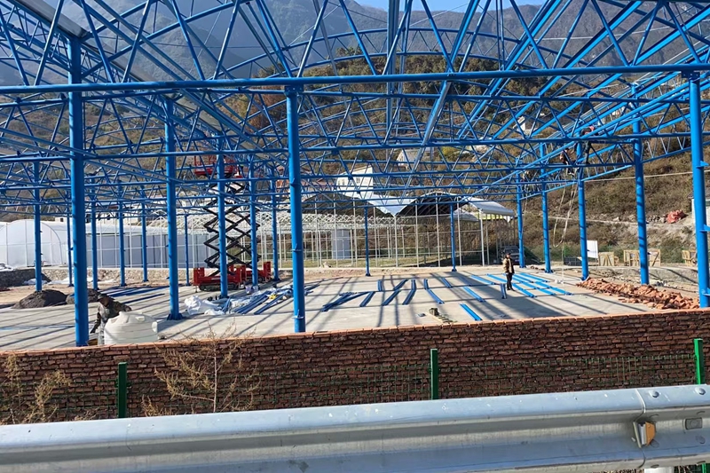 Steel structure under construction